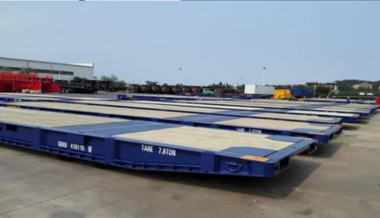 Detachable Gooseneck 40FT 50FT 60FT Lowbed Heavy Duty Port Yard Container Roll Mafi Trailer 