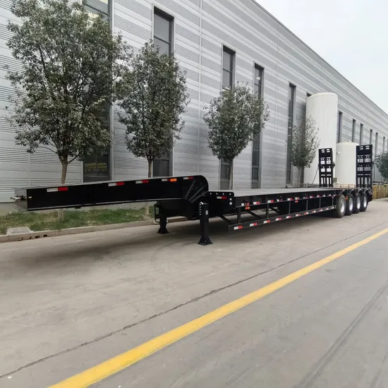 Heavy Duty 80tons 4 Axle Lowbed Semi Trailer for Excavator 