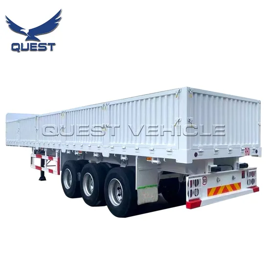 Utility Container 3 Axle Transport Cargo Side Wall Semi Trailer 