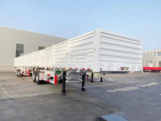 New Design 3/4 Axles Container Semi Trailer Dropside 3 Axles Cargo Sidewall Fence Semi Trailer with High Quality for Sale 