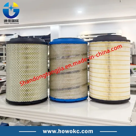 Auto Parts Sinotruk HOWO Truck Spare Parts 2841/3046 Air Filter with Wg9725190101/102 Good Filtration Effect 