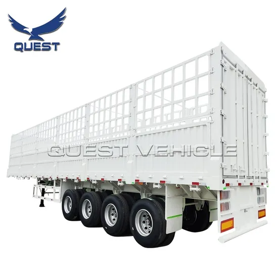 Transport Bulk Cargo Side Wall Trailers 3 Axle Fence Semi Trailer for Africa 